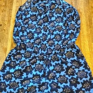 Gap, Navy/Blue Print, Romper, Medium
